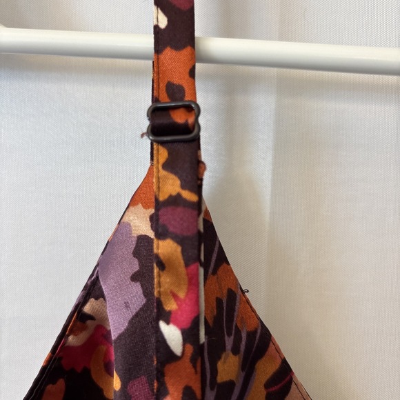 Vtg Moda International Womens Babydoll Tank Top Size M Floral Velvet Trim Y2K - Picture 5 of 8